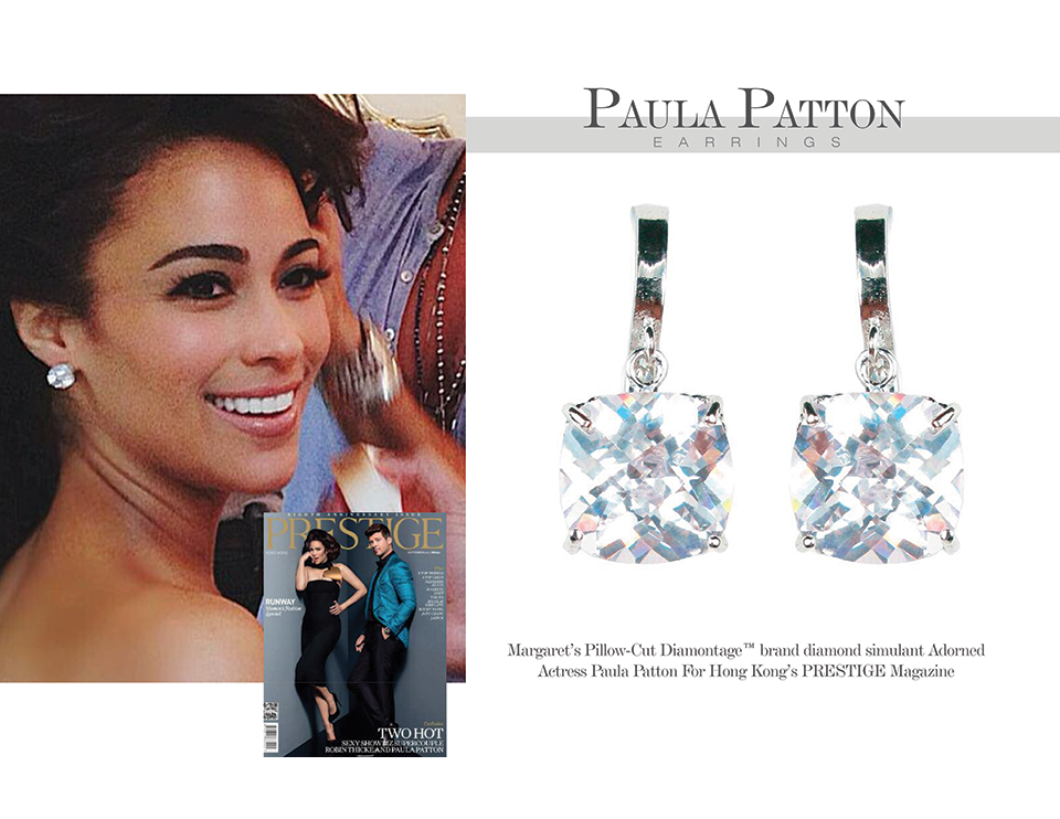 Paula Patton Wearing Margaret Rowe Couture Diamontage Earrings