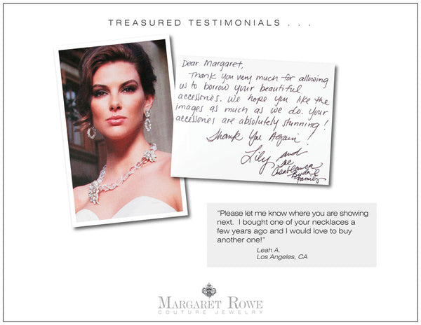 Margaret Rowe Couture Luxury Jewelry Testimonials Fans Of The Brand