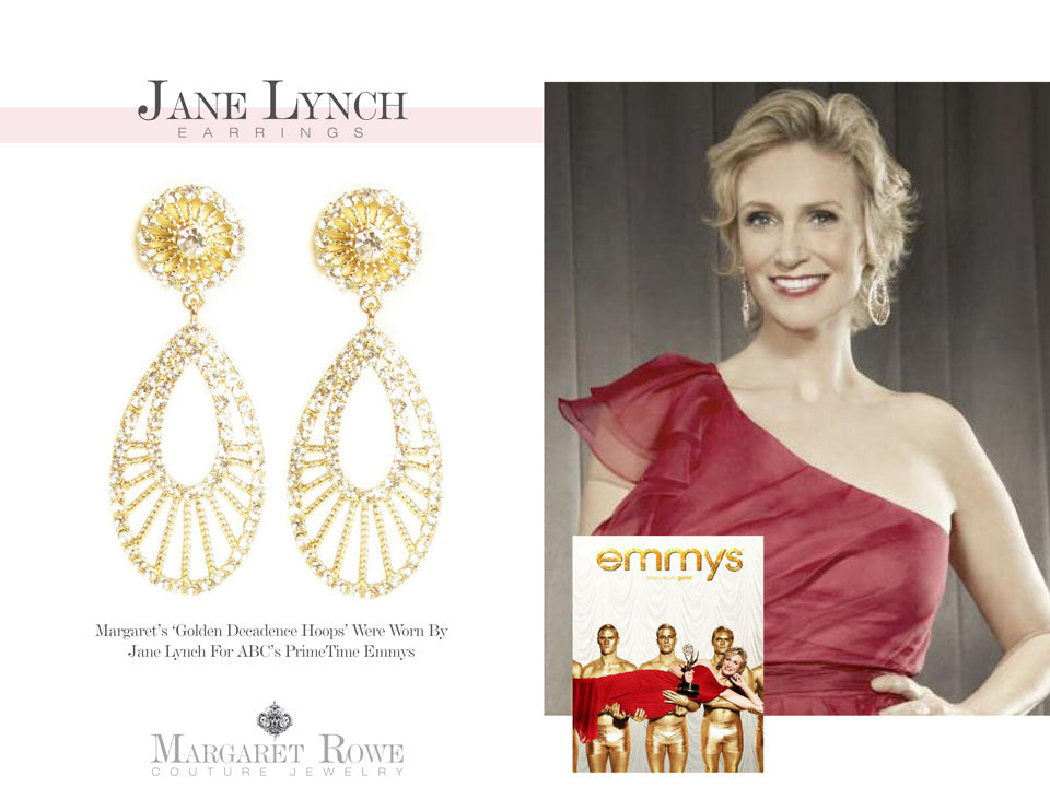 Jane Lynch wears Margaret Rowe Couture Jewelry