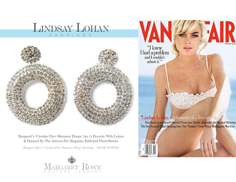 Lindsay Lohan wears Margaret Rowe Couture Jewelry