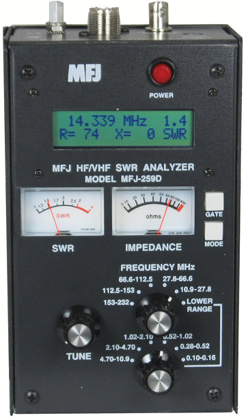 MFJ-259D, ANTENNA ANALYZER, VHF/220 MHz, .100-230 MHz