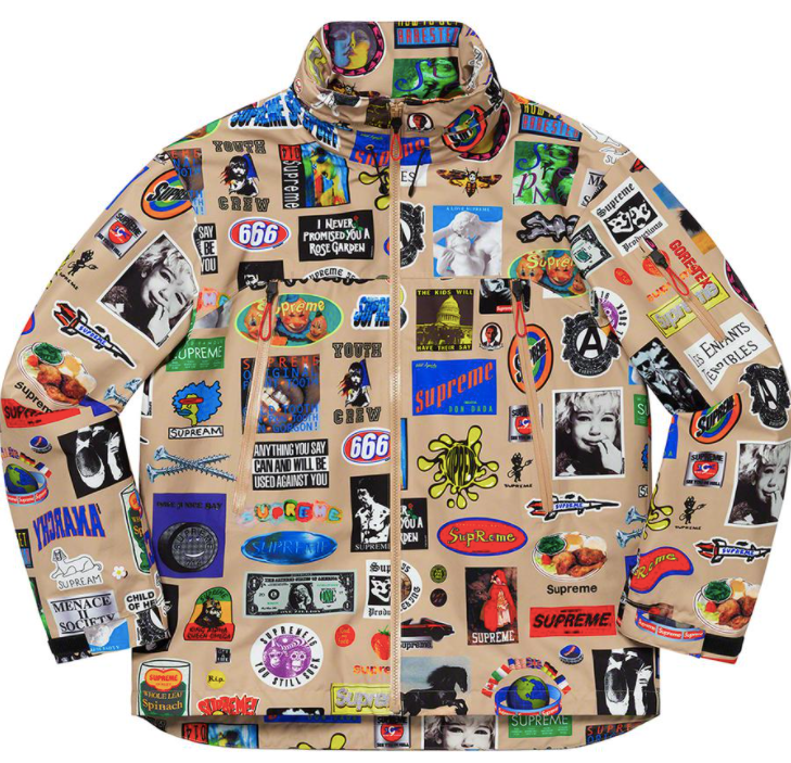 Supreme GORE-TEX Stickers Shell Jacket (SS21) Tan