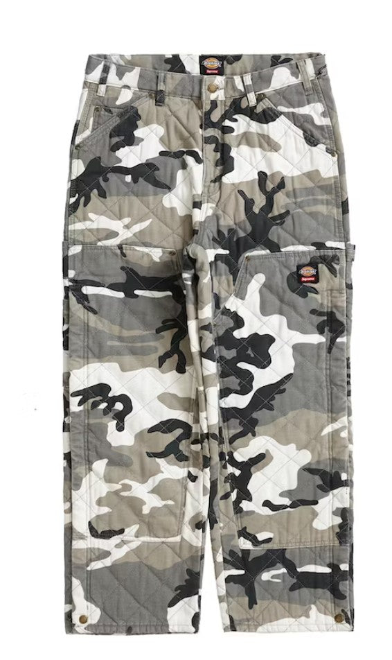 Supreme Dickies Quilted Double Knee Painter Pant Grey Camo