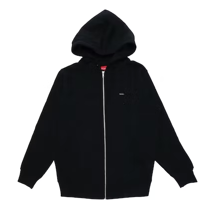 Supreme Small Box Logo Zip Up Hooded Sweatshirt Black (WORN) – RIF LA