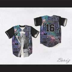 Tupac Shakur 16 Old School Hip Hop Logos Cosmos Baseball Jersey