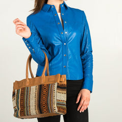 Blue Leather Shirt