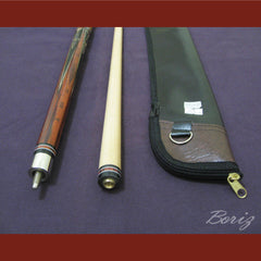 Boriz Billiards Brown Snake Skin Grip Pool Cue Stick Original Inlays New - borizcustom