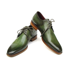 Paul Parkman Men's Green Derby Shoes (ID#059-GREEN)