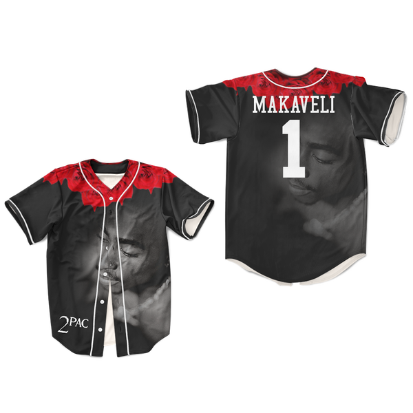 Tupac Amaru Shakur 1 Crown Roses Baseball Jersey