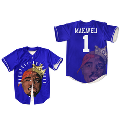 Tupac Shakur Biggie Smalls Los Angeles Baseball Jersey Thug Love Dye Sub