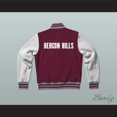 Beacon Hills Maroon Varsity Letterman Jacket-Style Sweatshirt Teen Wolf - borizcustom - 2