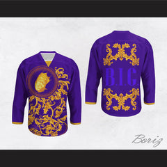 The Notorious B.I.G. Italian Style Purple Hockey Jersey