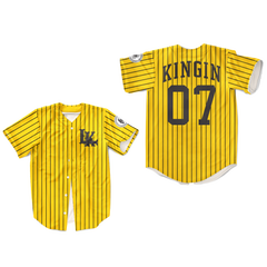Kingin stripe baseball jersey last king shirt