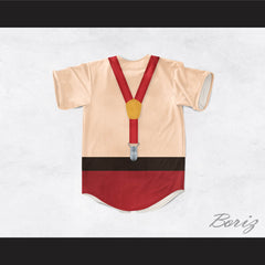 Santa Claus Tunic Shirtless Suspenders Baseball Jersey