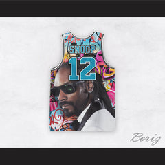 Snoop Dogg 12 Tuxedo Graffiti Basketball Jersey