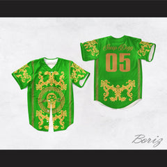 Snoop Dogg 05 Italian Style Green Baseball Jersey