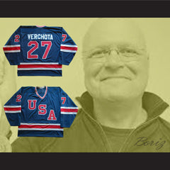 1980 Miracle On Ice Team USA Phil Verchota 27 Hockey Jersey Any Player Or Number - borizcustom