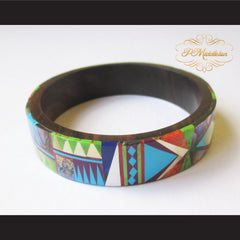 P Middleton Camagong Wood Bangle Elaborate Micro Inlay Design 13 - borizcustom - 4