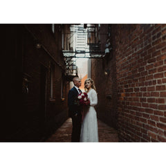 Lace three quarters Sleeve Wedding maxi dress 1124