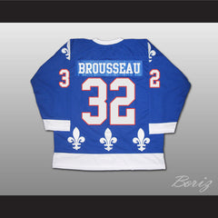 Paul Brousseau Hockey Jersey Quebec Nordiques 32 Blue or White Body Color - borizcustom - 2