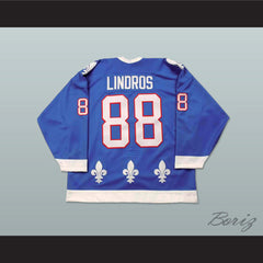 Eric Lindros Quebec Nordiques Draft Hockey Jersey NEW Stitch Sewn Any Size - borizcustom