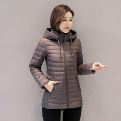 Big size 4XL 5XL hooded women winter jacket outerwear cotton padded casacos de inverno feminino ladies coat slim parka