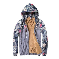Grandwish Floral Bomber Jacket Men Hip Hop Slim Fit Flowers Pilot Bomber Jacket Coat Men's Hooded Jackets Plus Size 4XL , PA571