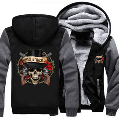2017 New Rock Band Printed Winter Hoodies Sweatshirts For Men/Women Thicken Fleece Zipup Jackets Hip Hop Street Top