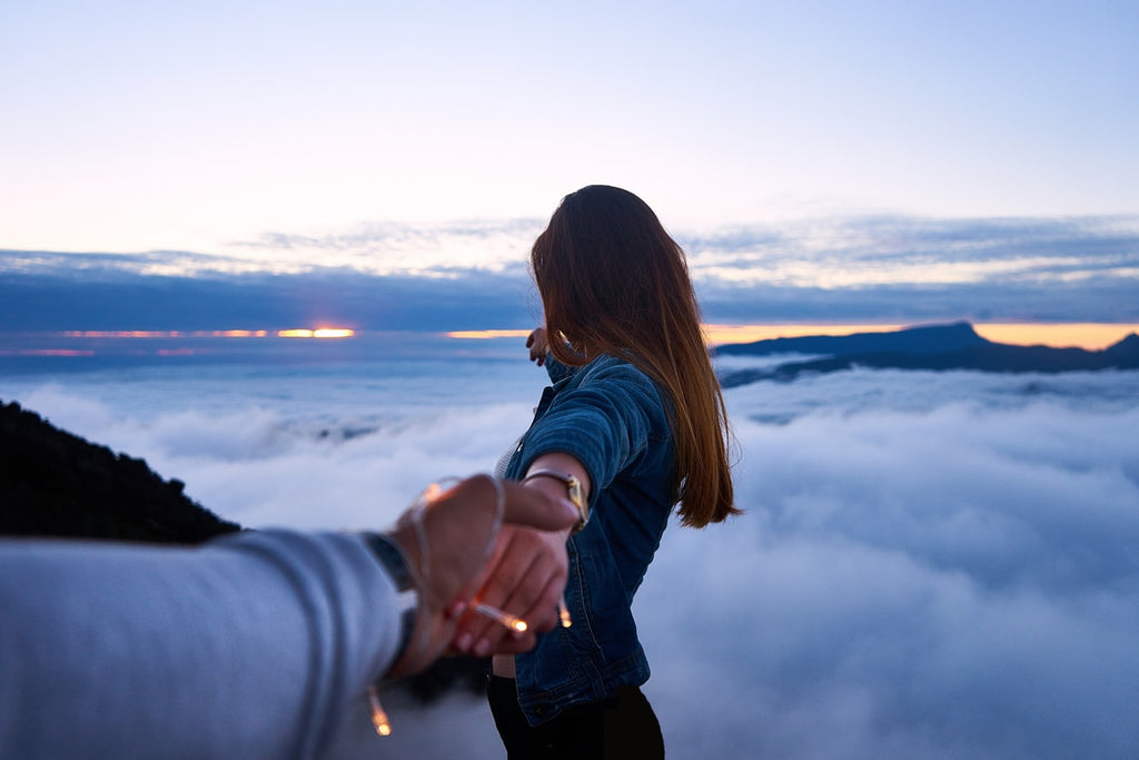 Couple on Cloud 9 Adventure Together