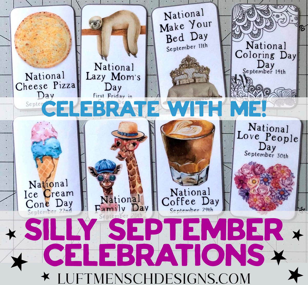 September Holidays, Celebrations, and Observances Luftmensch Designs