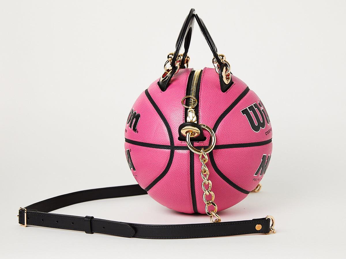 pink basketball bag