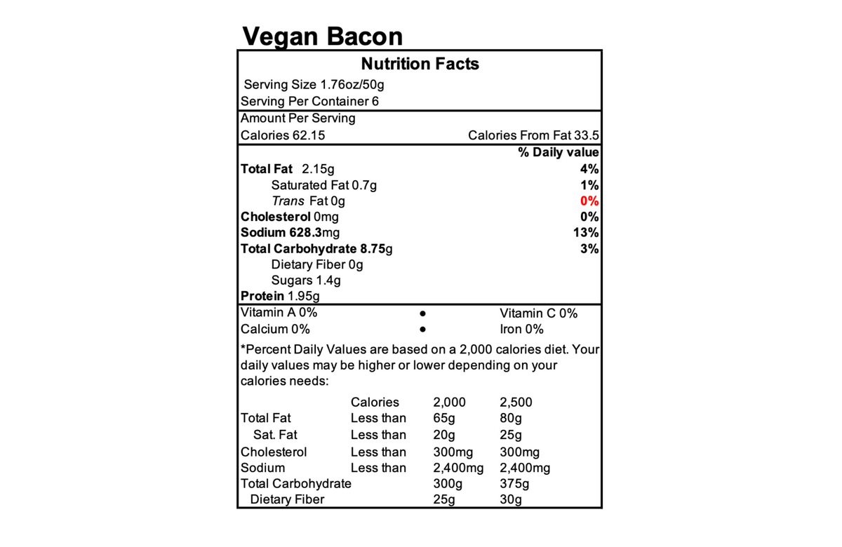 All Vegetarian Inc Shop Now Vegan Bacon Slices (20 Pack