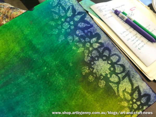 Faux Bleach effects with Dylusions Spray Inks