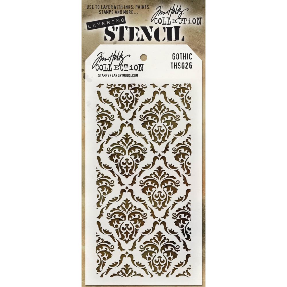 gothic swirls stencils