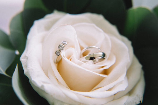 Erica & Beks' Aide-memoire Jewelry Rings, Real Weddings - Photography by Lenaig Delisle