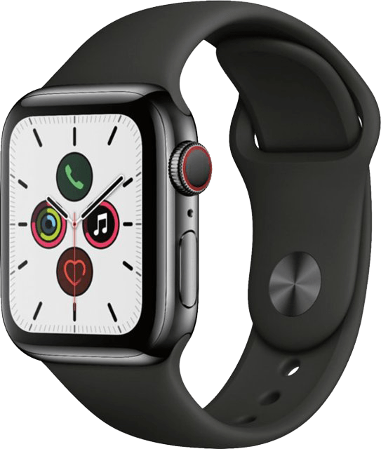 apple watch5 40mmGPS+cellular ブラック 本体のみ その他 人気の