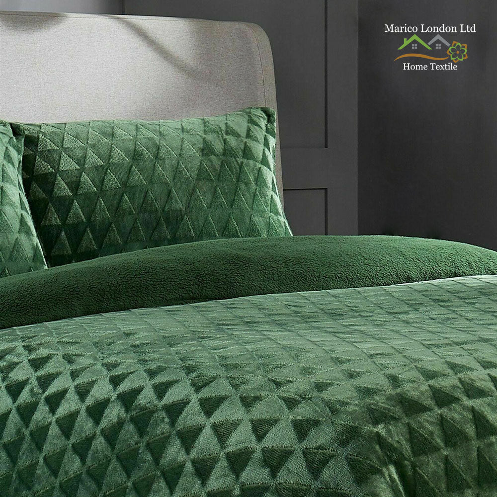 green teddy bedding