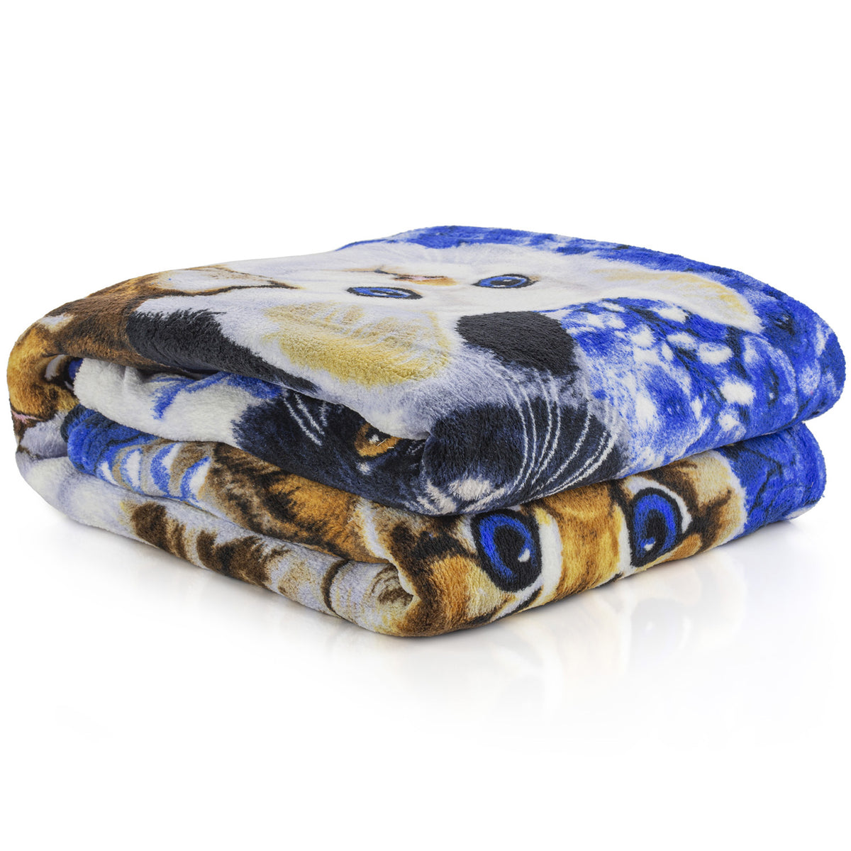 Dawhud Direct Garden Puppies Super Soft Plush Fleece Throw Blanket by Jenny Newland 
