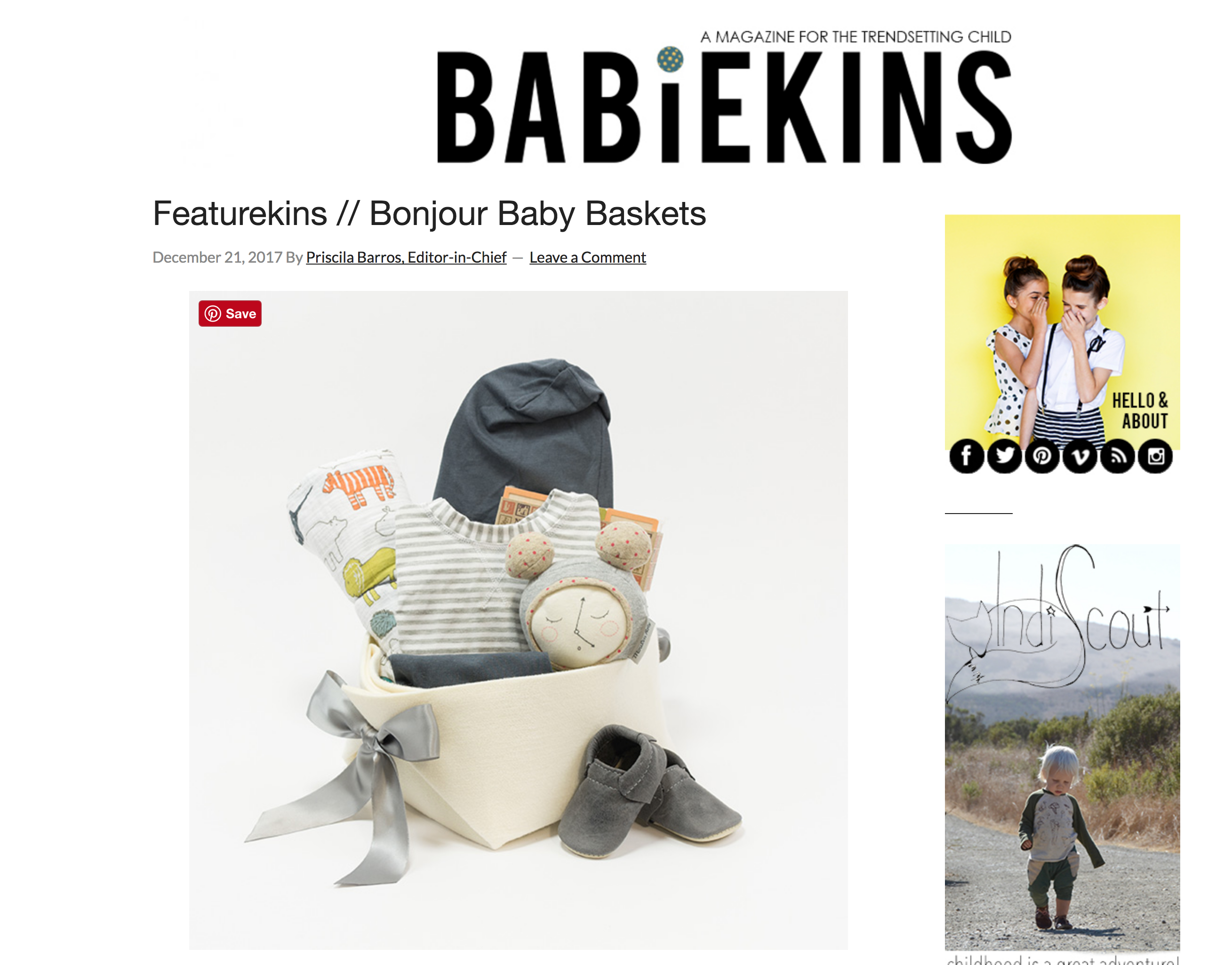 Babiekins Mag review of Bonjour Baby Baskets