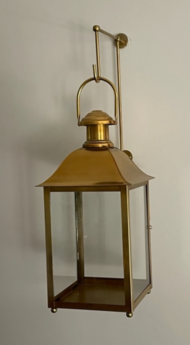 brushed brass lantern pendant