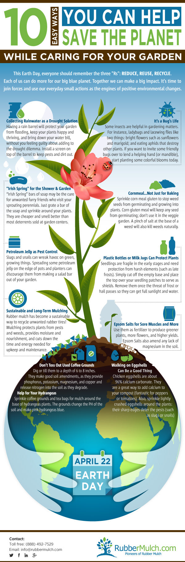 Eco friendly gardening infographic