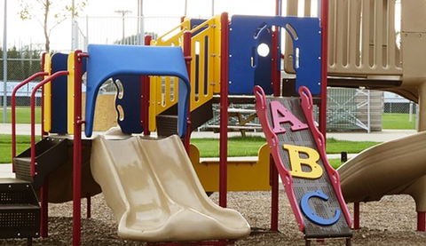 park with playground and slides