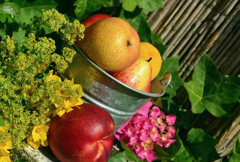 vegetables in a pail