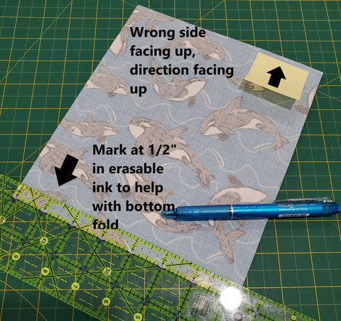 Step 1 - mark the bottom fold