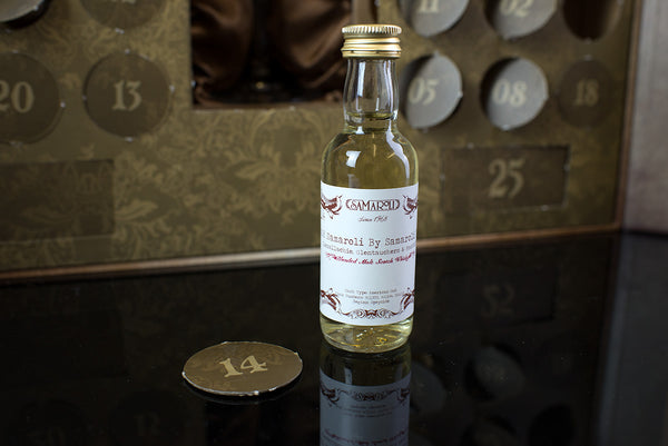 The Scotch Whisky Advent Calendar door number 14 Samaroli Glenallachie Glentauchers and Macduff