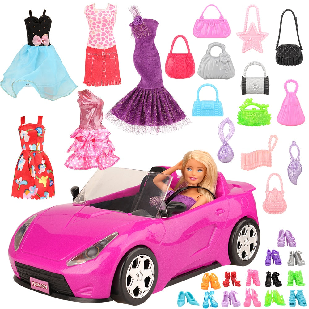voiture rose barbie