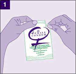 open the female condom