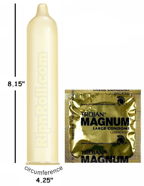 Trojan Magnum Lubricated Larger condoms, a large and legendary condom. 