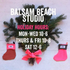 Balsam Beach Studio Holiday Hours