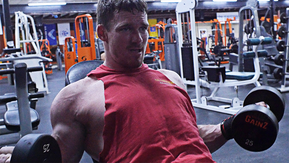 Incline dumbbell curls single arm